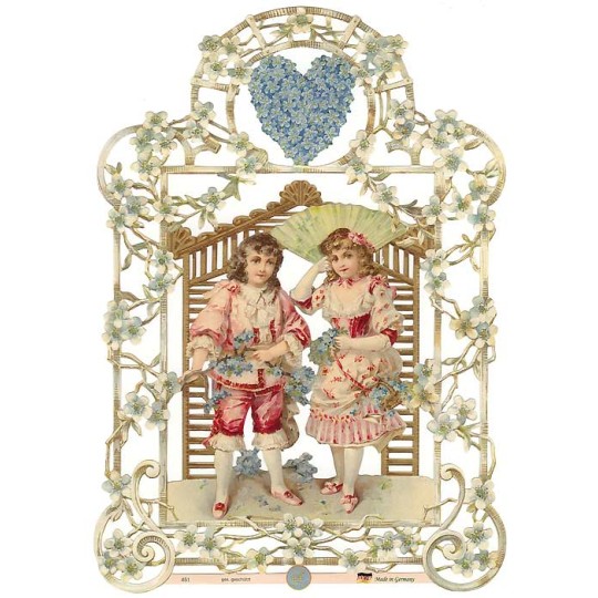 Double Sided Victorian Couple Scrap ~ Germany